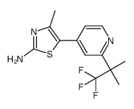 2-Thiazolamine, 4-Methyl-5-[2-(2,2,2-trifluoro-1,1-dimethylethyl)-4-pyridinyl]- Structure