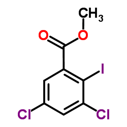 Methyl 3,5-dichloro-2-iodobenzoate结构式