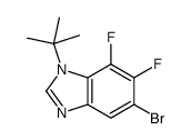 5-Bromo-1-t-butyl-6,7-difluorobenzimidazole结构式