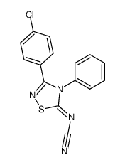 3-(4-Chlorphenyl)-5-cyanimino-4,5-dihydro-4-phenyl-1,2,4-thiadiazol结构式