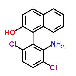 1-(2-Amino-3,6-dichlorophenyl)-2-naphthol结构式