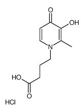 4-(3-hydroxy-2-methyl-4-oxopyridin-1-yl)butanoic acid,hydrochloride Structure