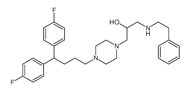 1-[4-[4,4-bis(4-fluorophenyl)butyl]piperazin-1-yl]-3-(2-phenylethylamino)propan-2-ol结构式