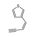 (Z)-1-(3-thienyl)-1-buten-3-yne结构式