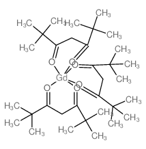 三(2,2,6,6-四甲基-3,5-庚二酮酸)钆结构式