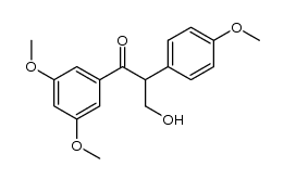 1-(3,5-dimethoxyphenyl)-3-hydroxy-2-(4-methoxyphenyl)propan-1-one结构式