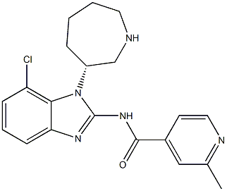 (R)-N-(1-(azepan-3-yl)-7-chloro-1H-benzo[d]imidazol-2-yl)-2-methylisonicotinamide结构式