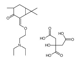 (1S,3R,5Z,6R)-5-[2-(diethylamino)ethoxymethylidene]-3,7,7-trimethylbicyclo[4.1.0]heptan-4-one,2-hydroxypropane-1,2,3-tricarboxylic acid结构式