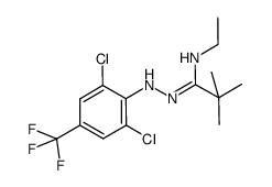 N-ethyl-2,2-dimethylpropionamide 2-(2,6-dichloro-α,α,α-trifluoro-p-tolyl) hydrazone Structure