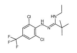 N-ethyl-2,2-dimethylpropionamide 2-(2,6-dichloro-α,α,α-trifluoro-p-tolyl) hydrazone结构式