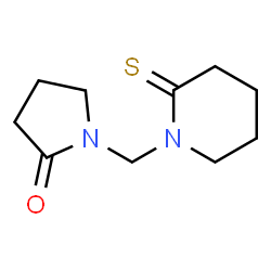 2-Pyrrolidinone,1-[(2-thioxo-1-piperidinyl)methyl]-结构式