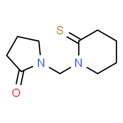 2-Pyrrolidinone,1-[(2-thioxo-1-piperidinyl)methyl]- Structure