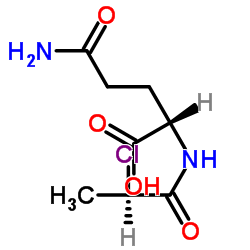 N2-[(2R)-2-Chloropropanoyl]-L-glutamine structure