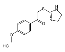 2-(4,5-dihydro-1H-imidazol-2-ylsulfanyl)-1-(4-methoxyphenyl)ethanone,hydrochloride Structure