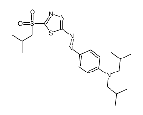 N,N-bis(2-methylpropyl)-4-[[5-(2-methylpropylsulfonyl)-1,3,4-thiadiazol-2-yl]diazenyl]aniline Structure