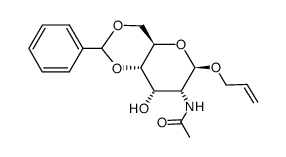 .beta.-D-Allopyranoside, 2-propenyl 2-(acetylamino)-2-deoxy-4,6-O-(phenylmethylene)-结构式