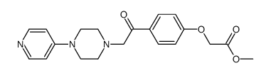 methyl 4-[2-[4-(pyridin-4-yl)piperazin-1-yl]acetyl]-phenoxyacetate Structure