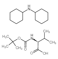 N-cyclohexylcyclohexanamine; 3-methyl-2-(tert-butoxycarbonylamino)butanoic acid Structure