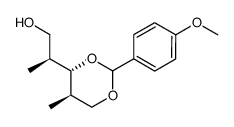 (2S)-2-((4S,5R)-2-(4-methoxyphenyl)-5-methyl-1,3-dioxan-4-yl)propan-1-ol结构式