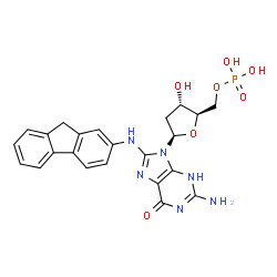 8-(N-fluoren-2-ylamino)-2'-deoxyguanosine 5'-monophosphate Structure