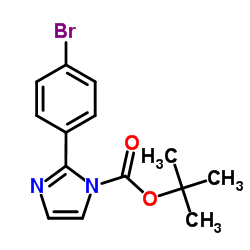 2-(4-溴苯基)-1H-咪唑-1-羧酸叔丁酯结构式