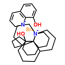 3,4,4a,5,6,7,8,8a-octahydro-2H-quinolin-8-ol; 2H-quinolin-8-ol; tin(+4) cation结构式