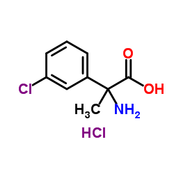 2-Amino-2-(3-chlorophenyl)propanoic acid hydrochloride structure