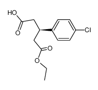 (R)-3-(4-chlorophenyl)-glutaric acid monoethyl ester Structure