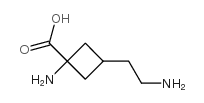 Cyclobutanecarboxylic acid, 1-amino-3-(2-aminoethyl)- (9CI) Structure