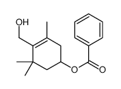 [4-(hydroxymethyl)-3,5,5-trimethylcyclohex-3-en-1-yl] benzoate结构式