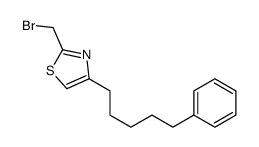 2-(Bromomethyl)-4-(5-phenylpentyl)-1,3-thiazole Structure
