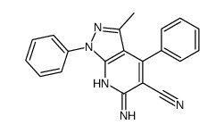 6-amino-3-methyl-1,4-diphenylpyrazolo[3,4-b]pyridine-5-carbonitrile Structure