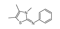 3,4,5-trimethyl-N-phenyl-1,3-thiazol-2-imine Structure