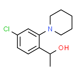 1-[2-(1-哌啶基)-4-氯苯基]乙醇结构式