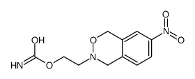 2-(7-nitro-1,4-dihydro-2,3-benzoxazin-3-yl)ethyl carbamate结构式