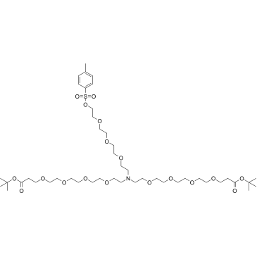 N-(Tos-peg4)-n-bis(peg4-t-butyl ester) Structure