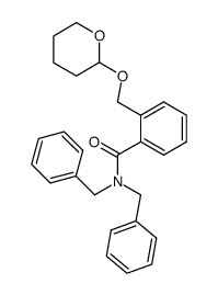 N,N-dibenzyl-2-(((tetrahydro-2H-pyran-2-yl)oxy)methyl)benzamide结构式