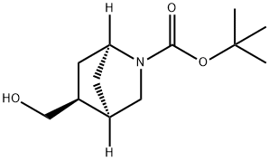 tert-butyl (1S,4R,5S)-5-(hydroxymethyl)-2-azabicyclo[2.2.1]heptane-2-carboxylate structure