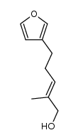 (E)-5-(furan-3-yl)-2-methylpent-2-en-1-ol结构式
