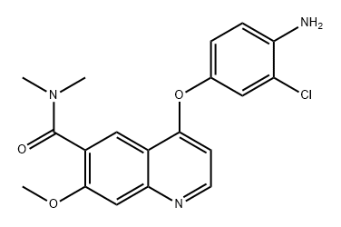 6-Quinolinecarboxamide, 4-(4-amino-3-chlorophenoxy)-7-methoxy-N,N-dimethyl- picture