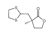 (S)-(-)-2-methyl-2-(2,2-ethylenedithioethyl)-4-butanolide Structure