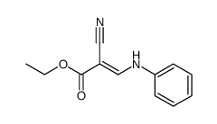 2-(Anilinomethylen)-2-cyanessigsaeure-ethylester Structure