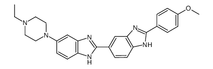 5-(4-ethyl-piperazin-1-yl)-2'-(4-methoxy-phenyl)-1(3)H,1'(3')H-[2,5']bibenzoimidazolyl结构式