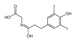 2-[3-(4-hydroxy-3,5-diiodophenyl)propanoylamino]acetic acid Structure