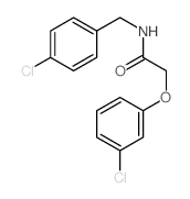 Acetamide, 2-(3-chlorophenoxy)-N-[(4-chlorophenyl)methyl]- structure