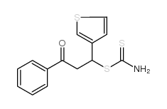 3-OXO-3-PHENYL-1-(3-THIENYL)PROPYL AMINOMETHANEDITHIOATE Structure