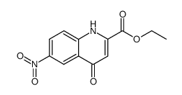 1,4-Dihydro-6-nitro-4-oxoquinoline-2-carboxylic acid ethyl ester结构式