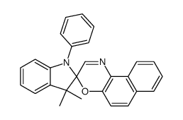 3,3-dimethyl-1-phenyl-1,3-dihydro-spiro[indole-2,3'-naphtho[2,1-b][1,4]oxazine] Structure