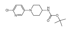tert-butyl [1-(6-chloropyridin-3-yl)piperidin-4-yl]carbamate结构式