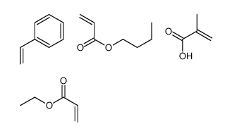 butyl prop-2-enoate,ethyl prop-2-enoate,2-methylprop-2-enoic acid,styrene Structure